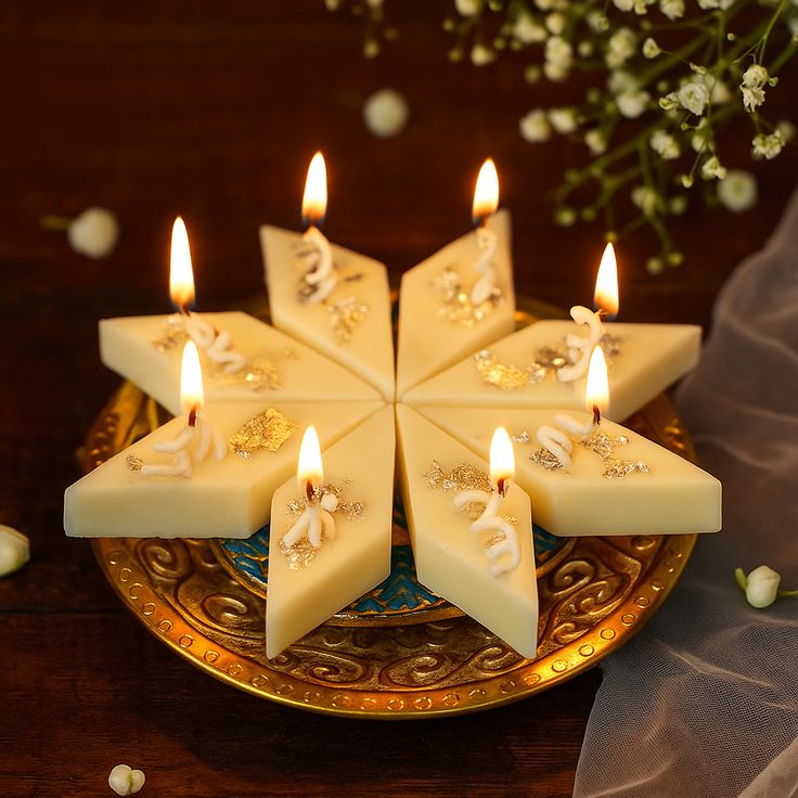 Kaju Katli Candle – Handcrafted Sweet-Inspired Candle Set (Pack of 4 | 6 | 8)